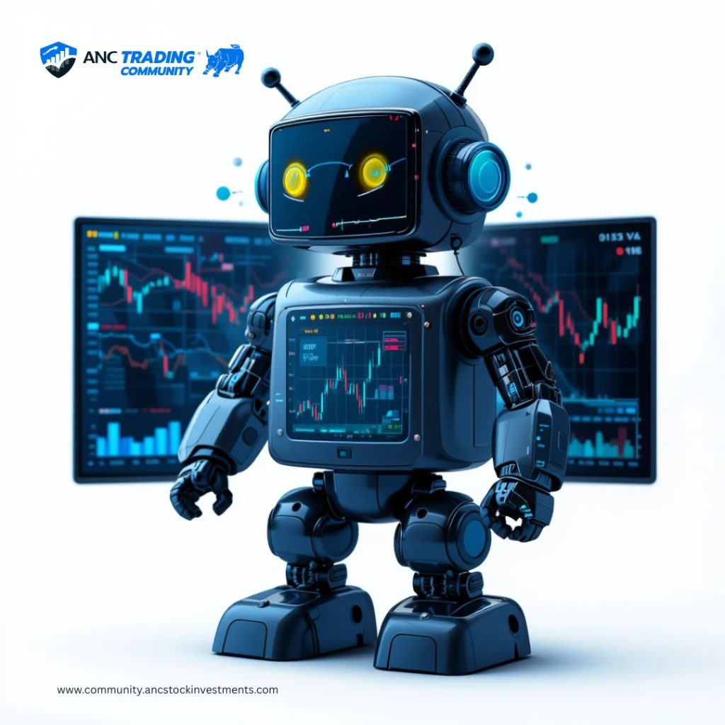 AI Image showing robot taking over manual trading