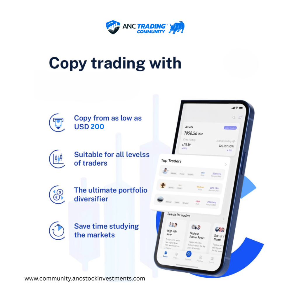 copy trader flyer with minimum amount